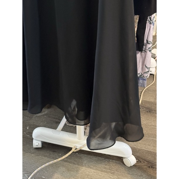 Metaphor Black V Neck Midi Dress Size 16 - Picture 5 of 6